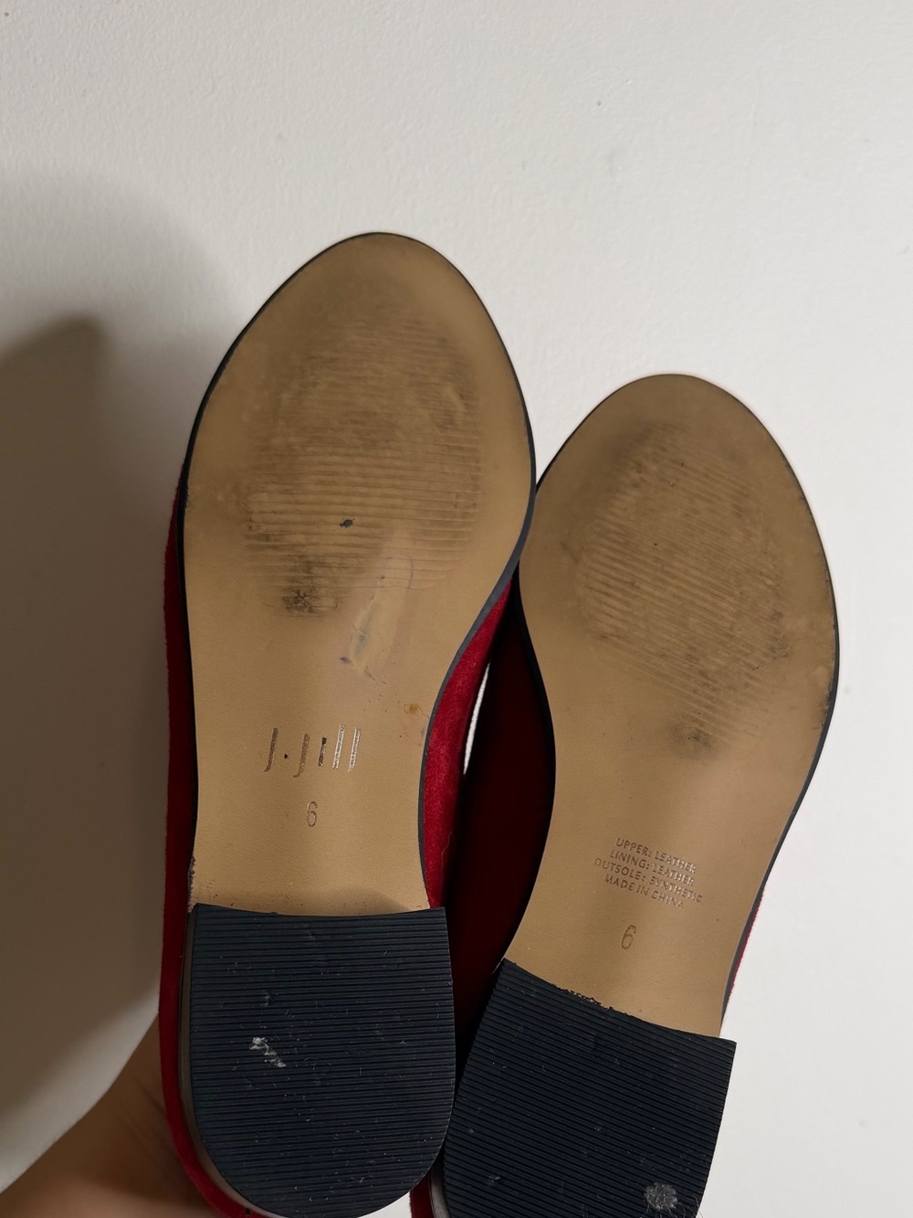 J. Jill Red Suede Women's Loafers - Picture 7 of 9